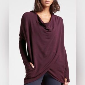 Athleta Purana Hooded Wrap Sweatshirt